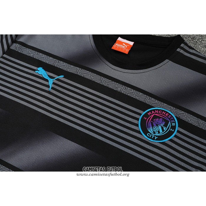 Chandal del Manchester City Manga Corta 2022/2023 Negro - Pantalon Corto